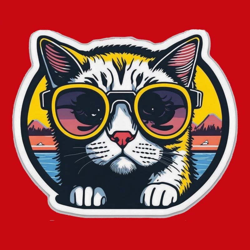 Chat avec lunettes