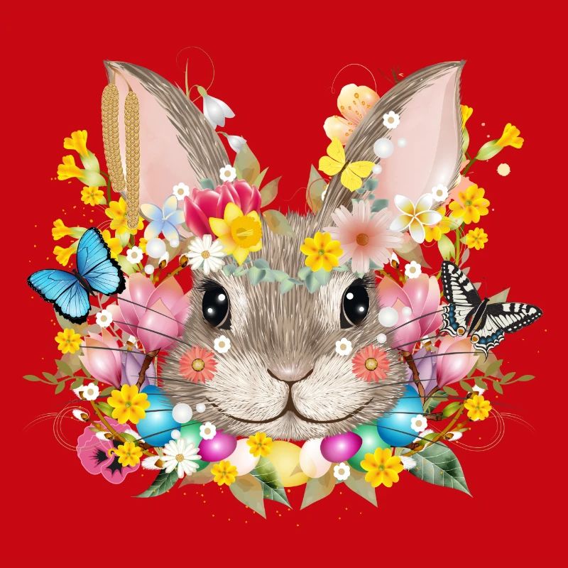 Rabbits in a spring-like Easter ambience