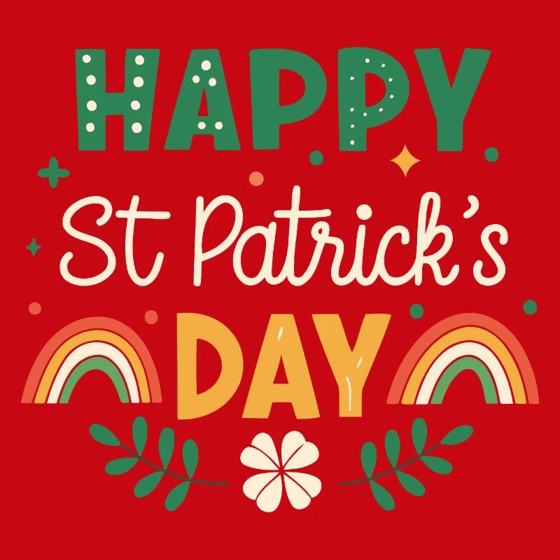 Frohen St. Patrick's Day Regenbogen