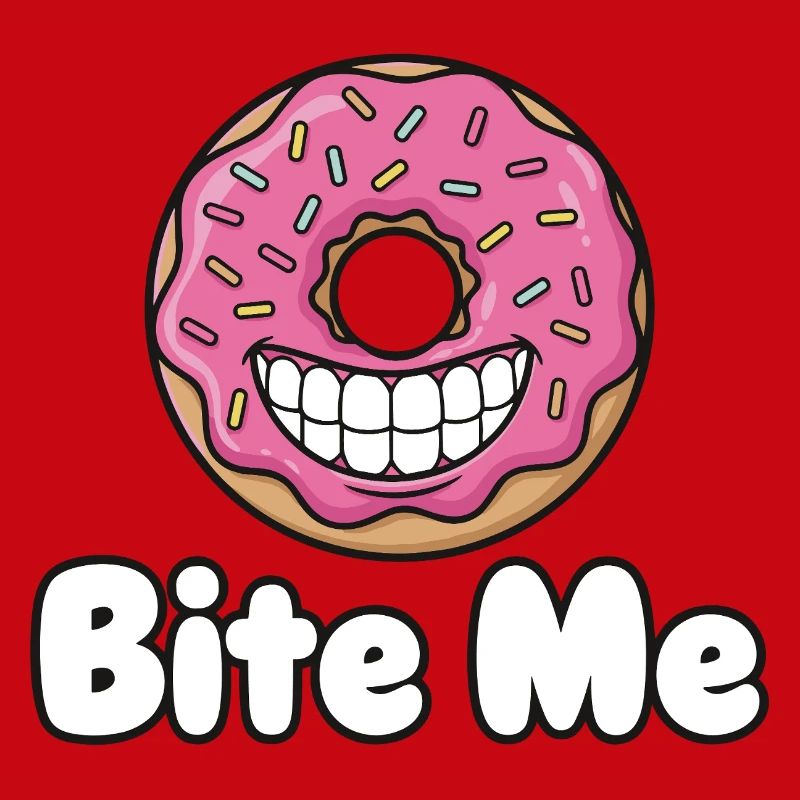 Bite Me Donut Grinsen