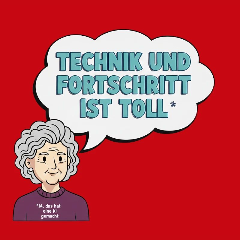 Technikliebe mit Oma Comic