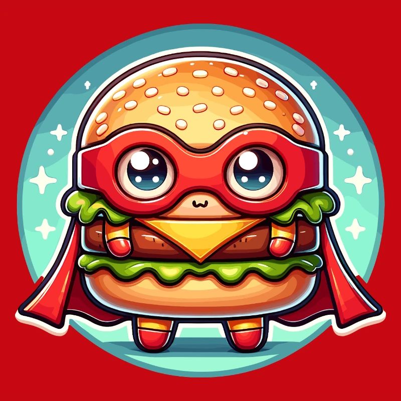 Hamburger Super-héros Burger Snack de restauration rapide