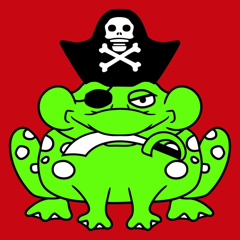 Frog Captain Cap Toad Funny Comic Cartoon