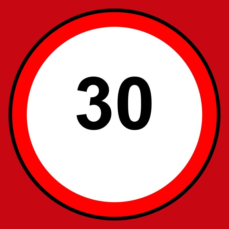 Tempo 30 Schild Muster