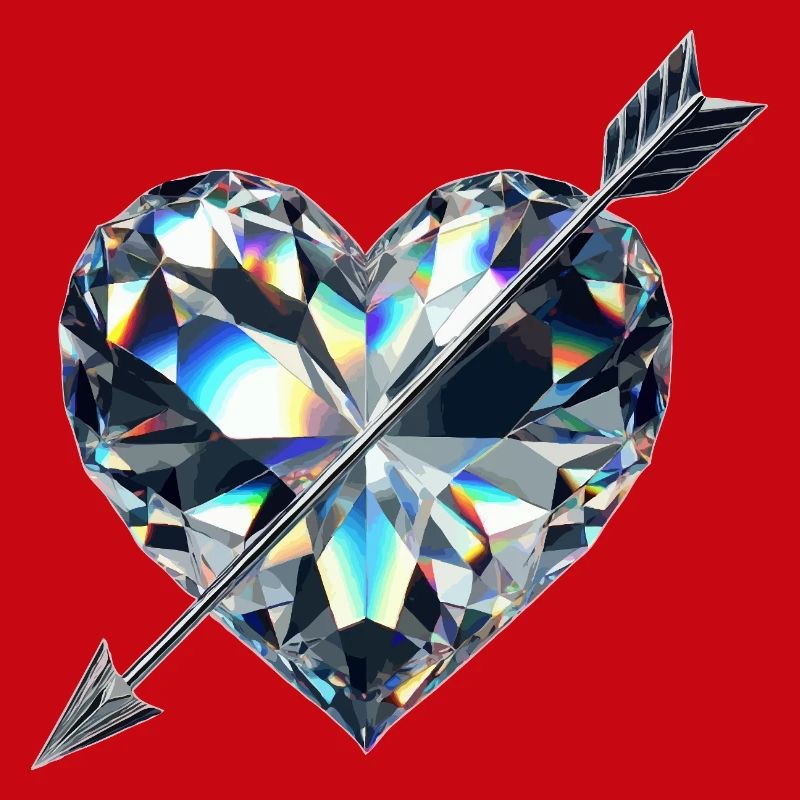 Diamantherz mit Pfeil
