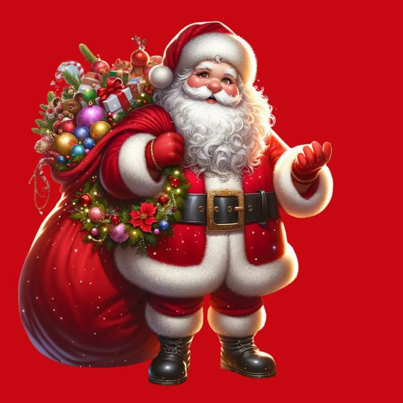 Weihnachtsmann mit Geschenksäckchen