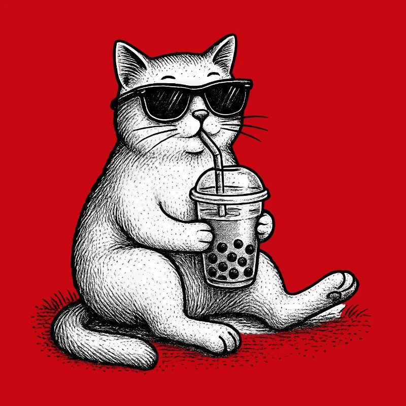 Bubble Tea Cat