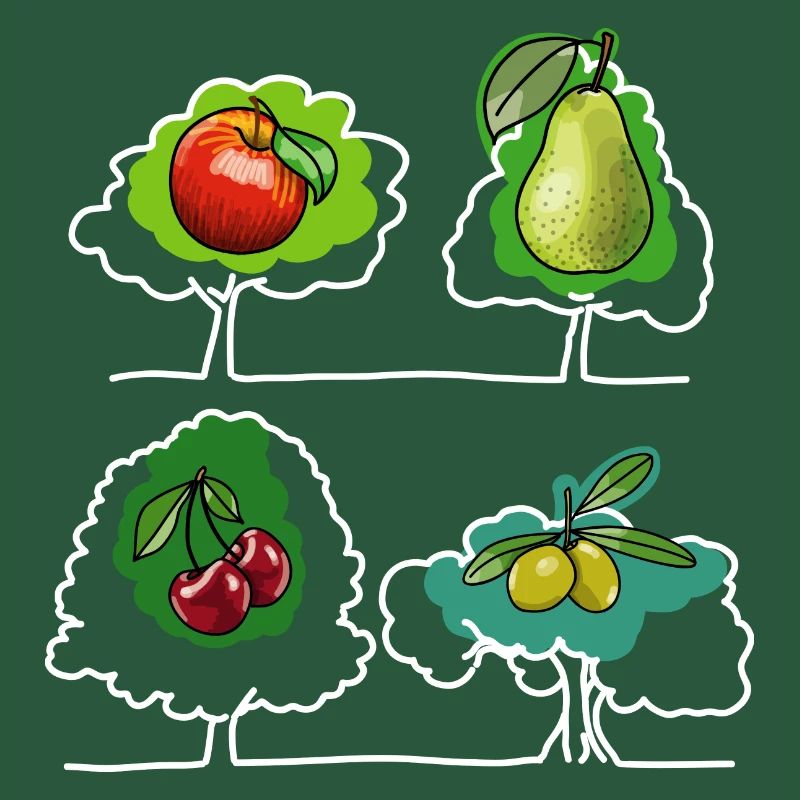 Apple, Pear, Cherry