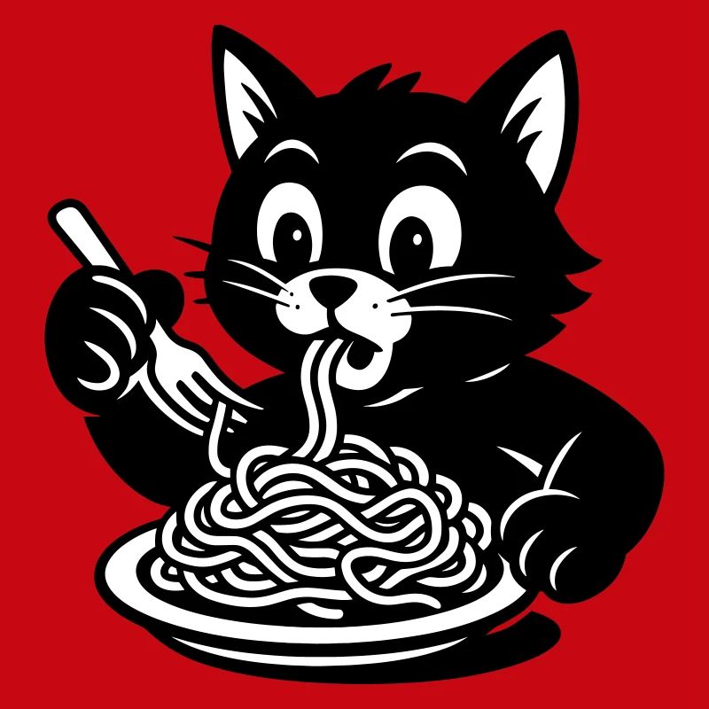 Cat Eats Spaghetti Meme