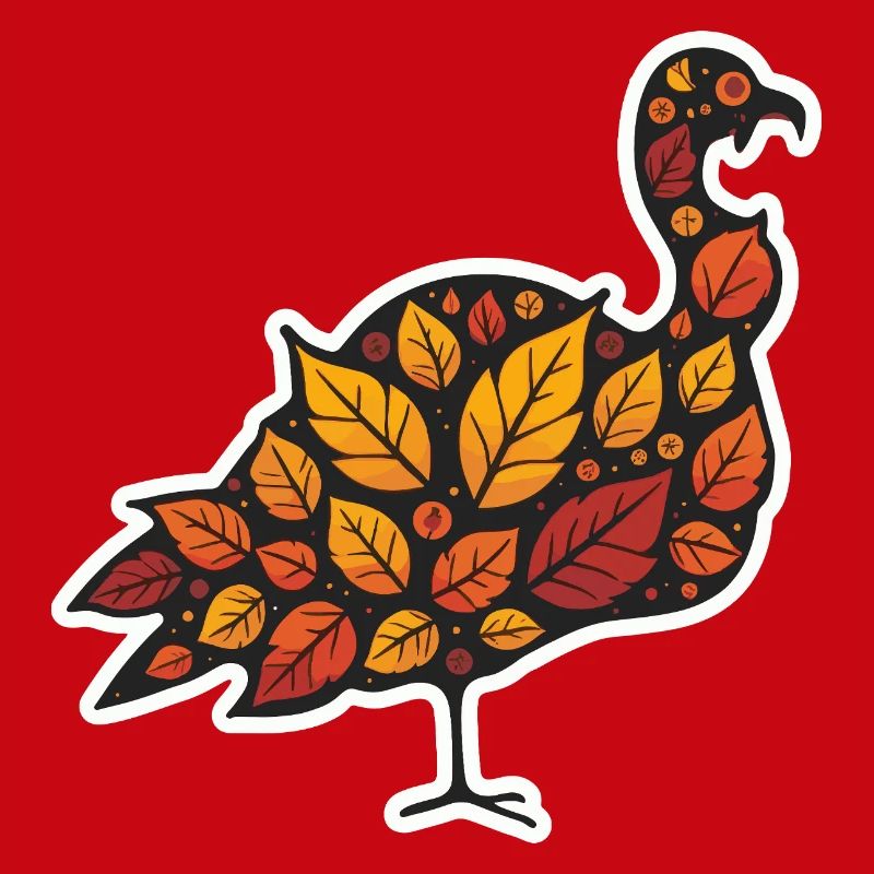 Herbstblatt Truthahn