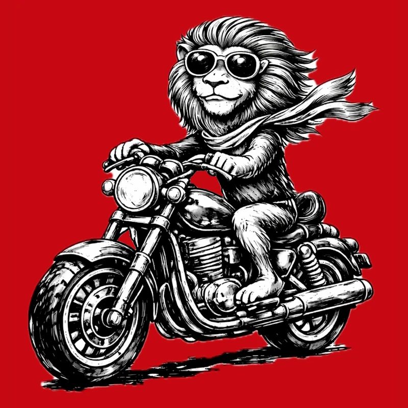 Affe auf Motorrad Schal