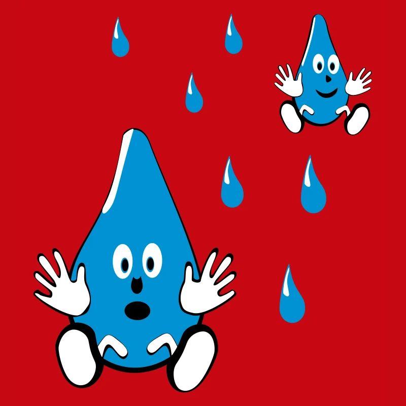 Kleine Wassertropfen Freunde