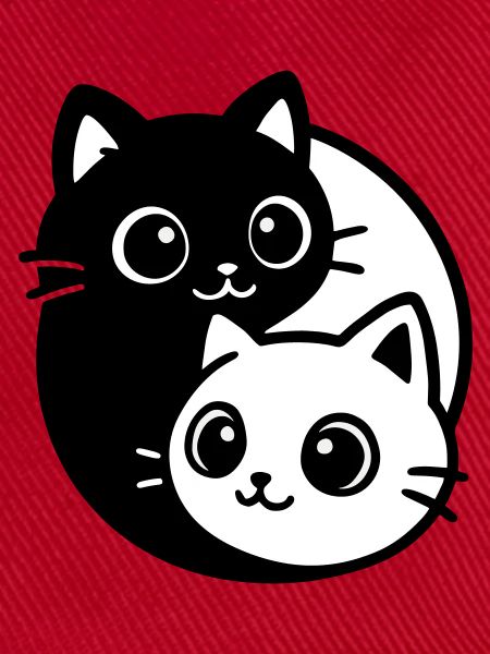 Ying Yang Cat Portrait