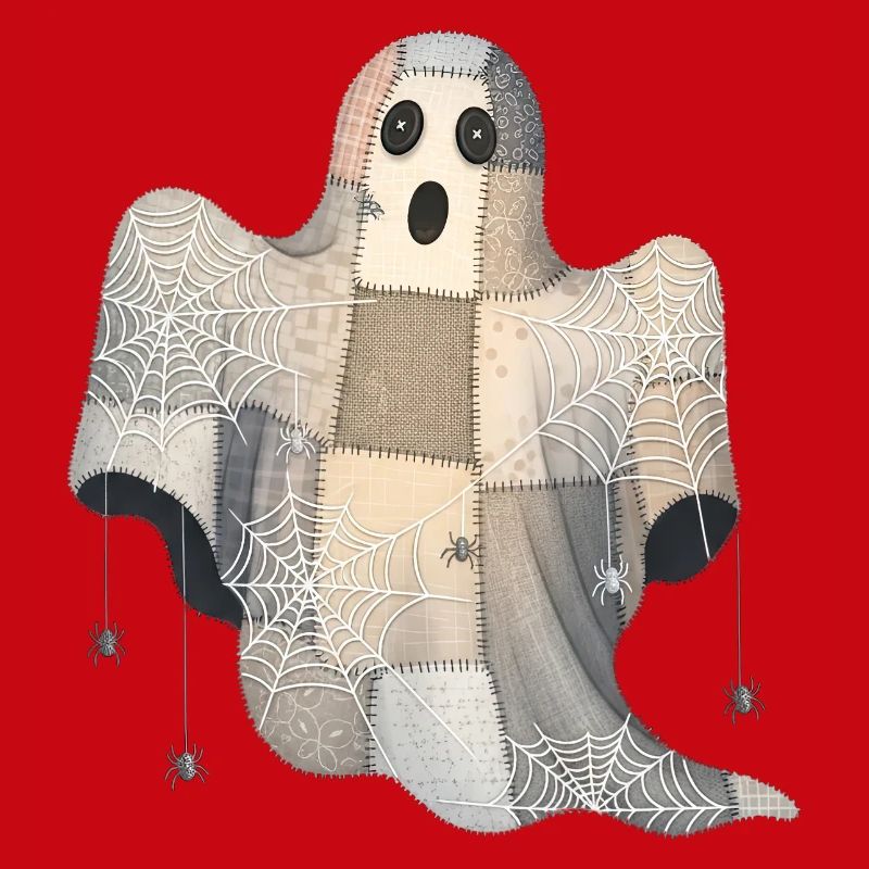 Patchwork Geist mit Spinnennetzen