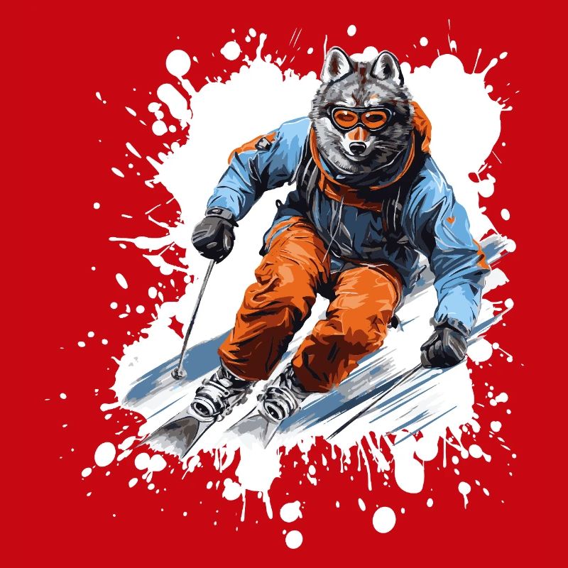 Wolf Ski Skiing