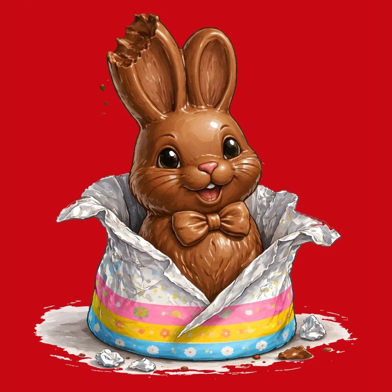 Chocolate bunny in Easter egg