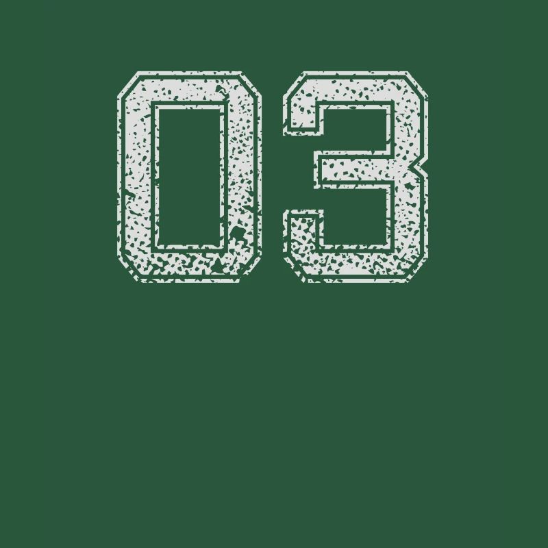 Number 03 Number zero Three gift