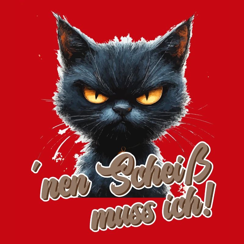 Witzige Katze mit Spruch
