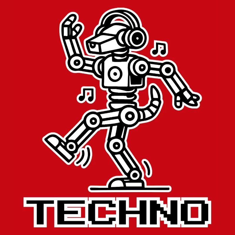 Dancing Robot Dog - Techno Rave Design