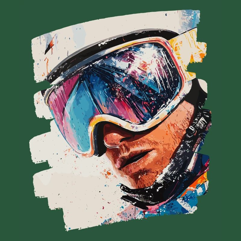 Snowboarder Pulverschnee