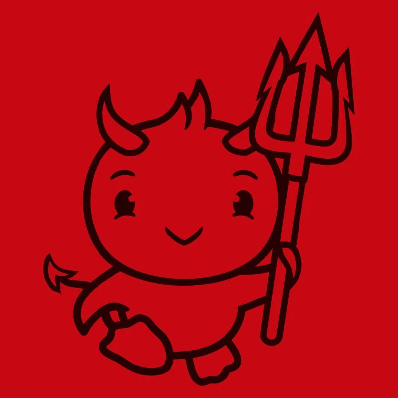 bird devil horns satan trident hell evil cool