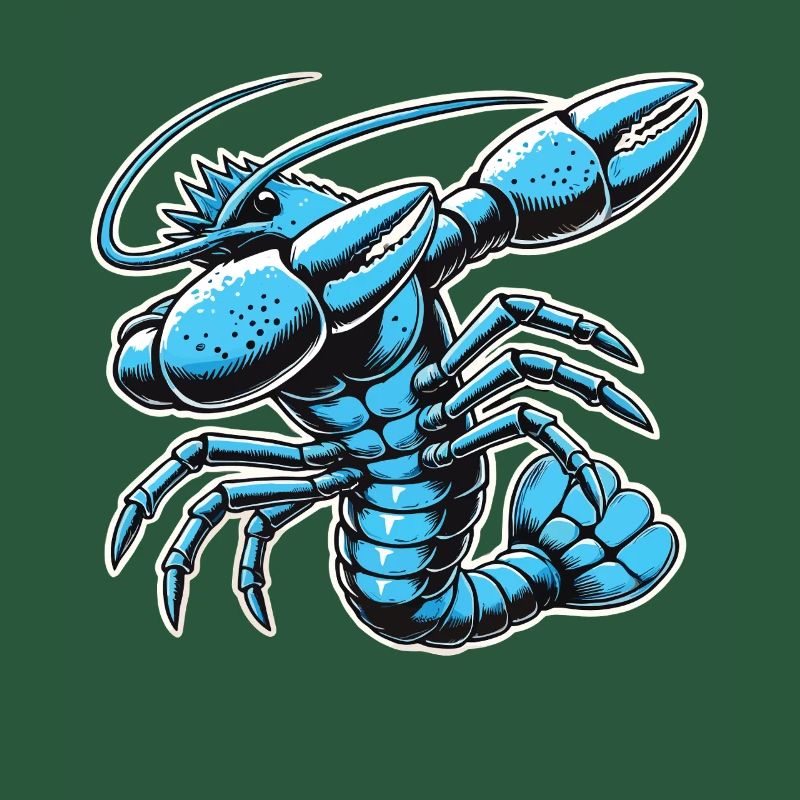 Blauer Krebs Illustration