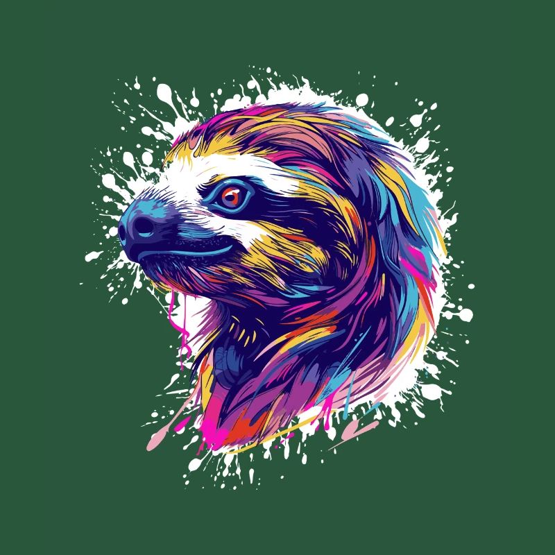 Faultier Sloth Splatter