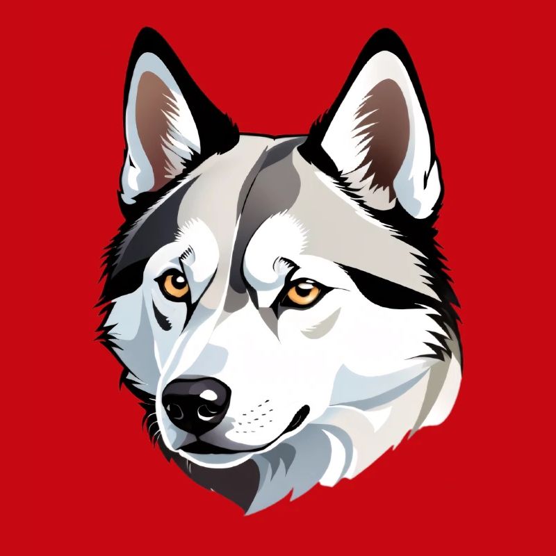 Wolf Head Head Illustration