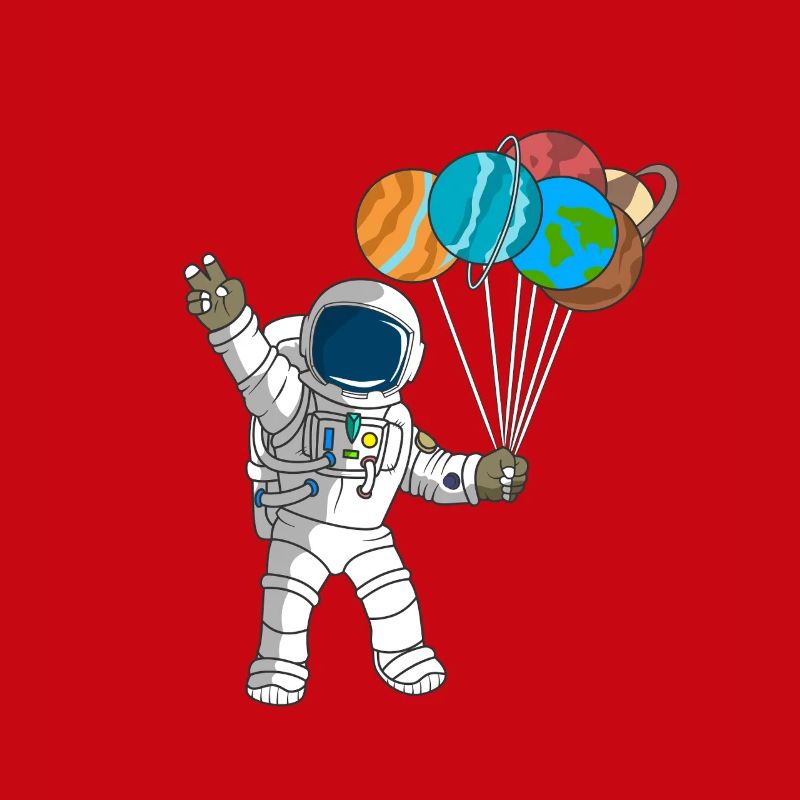 Astronaut Planets Outer Space célébrité du 2e anniversaire