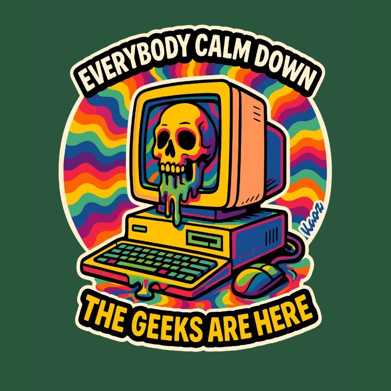 Les geeks sont là Retro Skull Computer