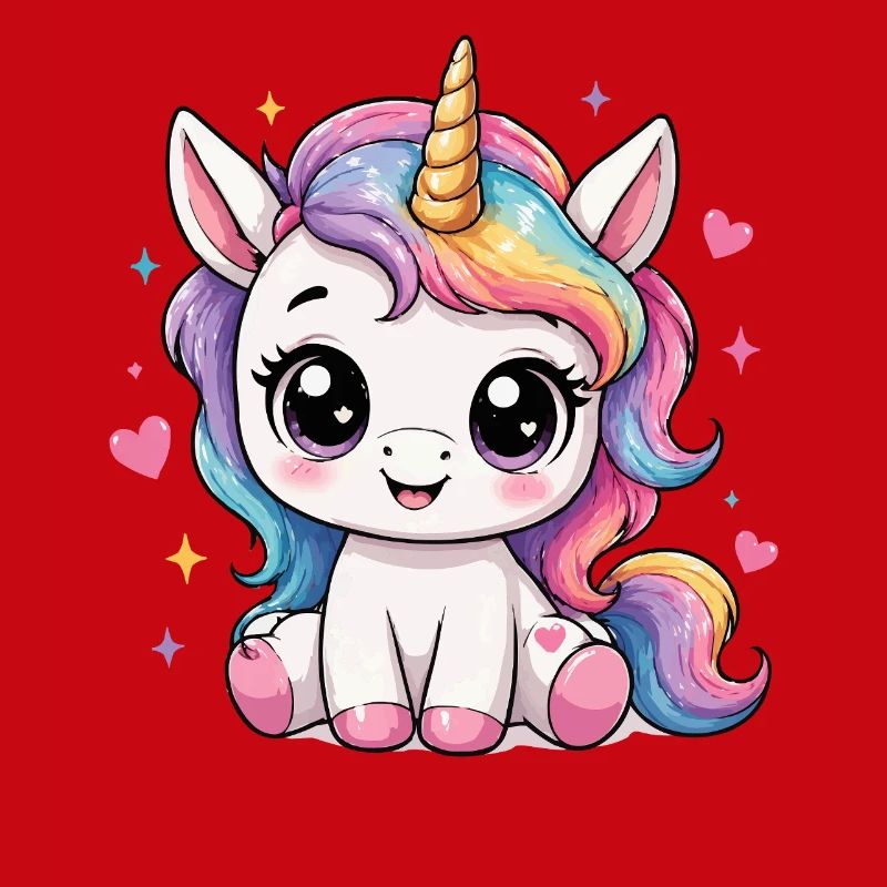 Kawaii Einhorn Regenbogenpferd