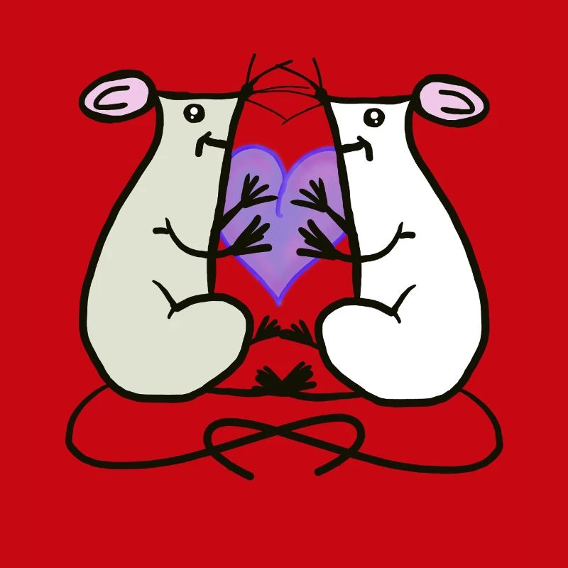 Ratten Mäuse Herz Valentin Freunde