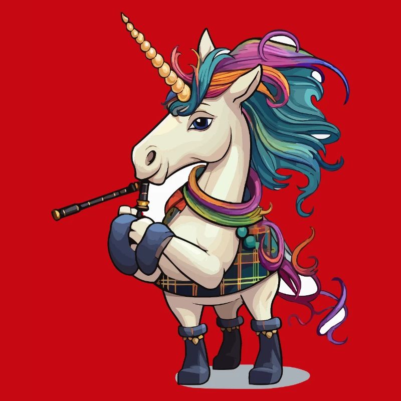 Bunter Einhorn Dudelsack