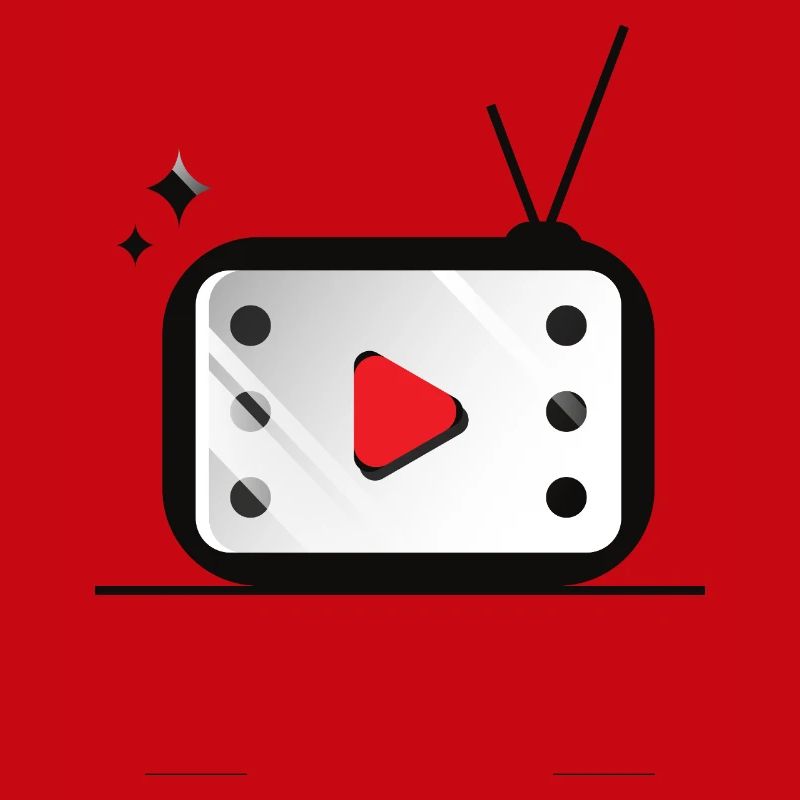 Retro TV Play Button Pattern
