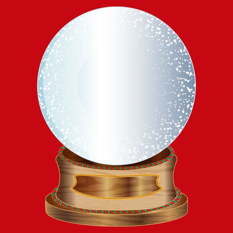 empty nostalgic snow globe to label