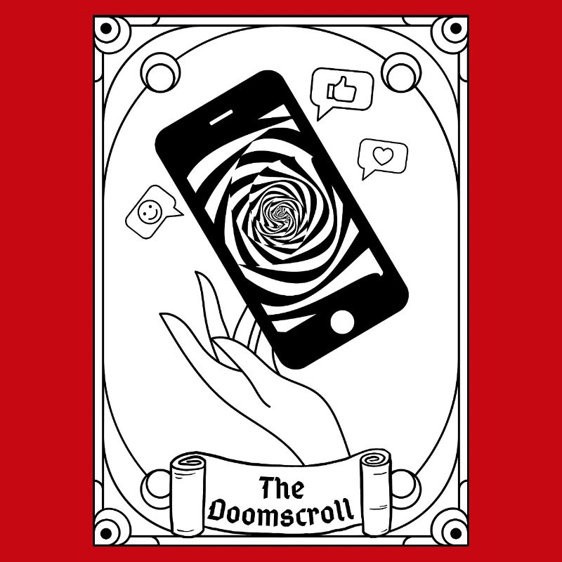 Doomscroll Brainrot Smartphone Tarot