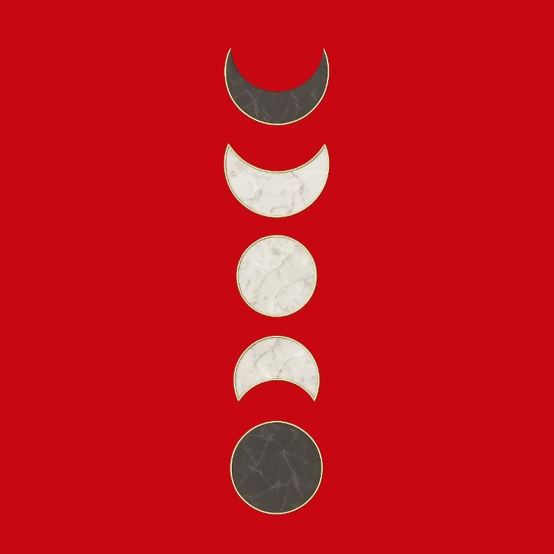 Moon Phases Marble Pattern