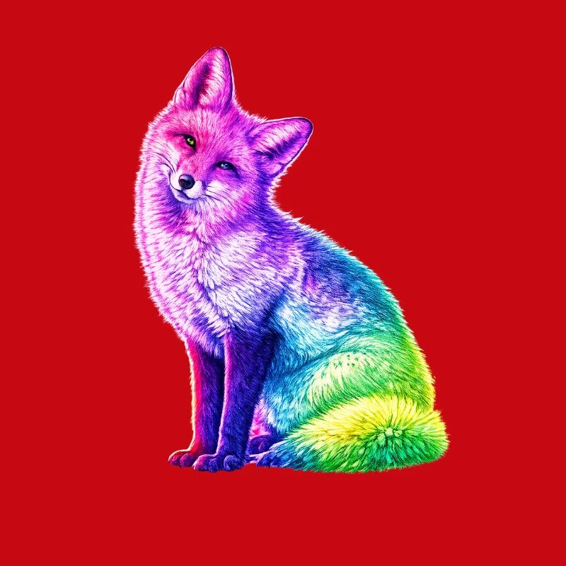 Regenbogenfuchs Farbkunst