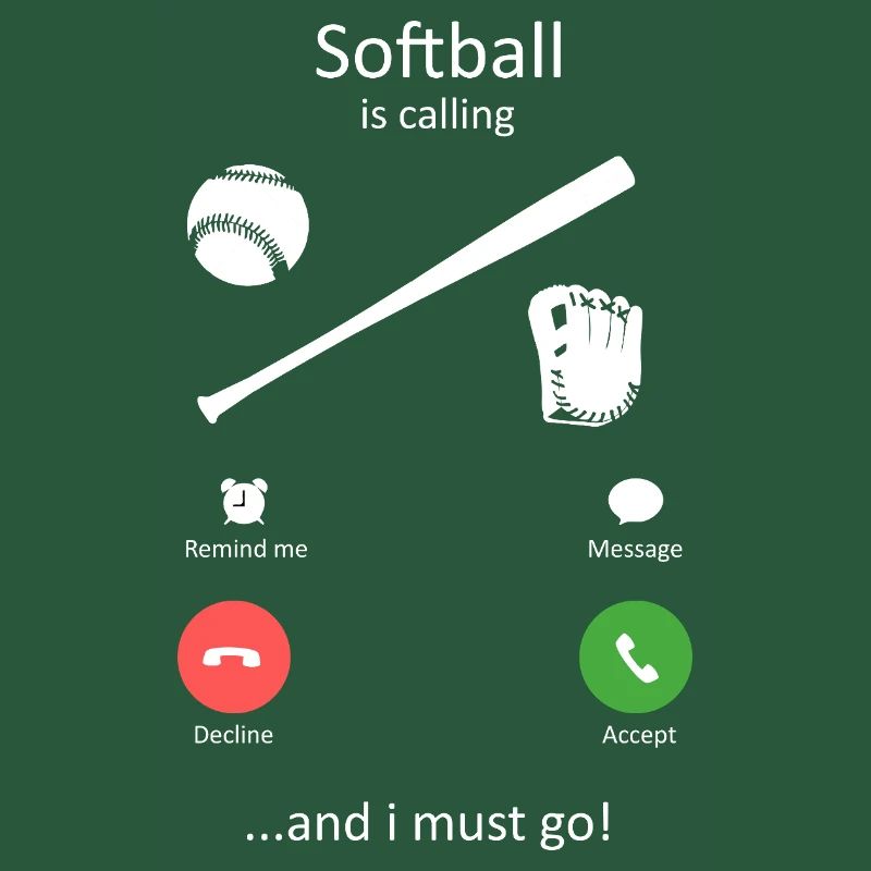 Softball ruft lustige eingehende Anrufe an
