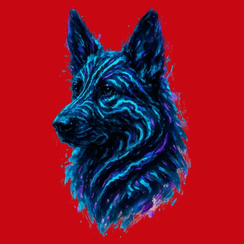 Neon schæferhund: Abyssal hundekunst