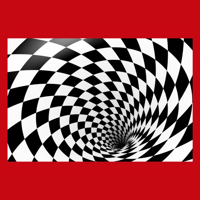 Hypnotische Schachbrettspirale