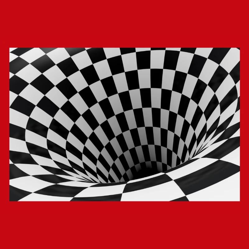 Black and white checkerboard vortex