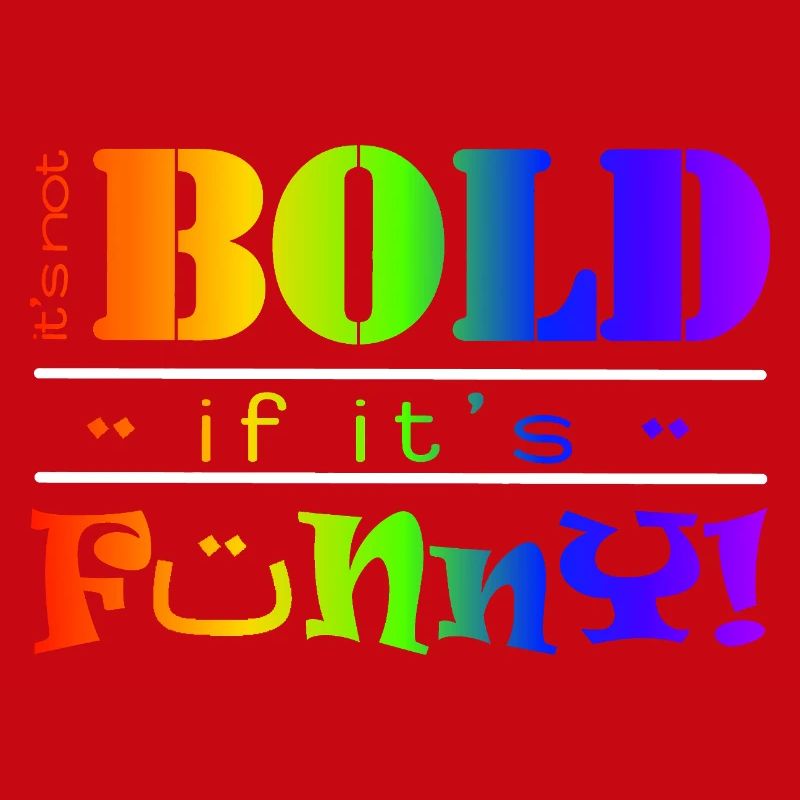 Lebendiger Regenbogen Lustiges Mutiges Textdesign
