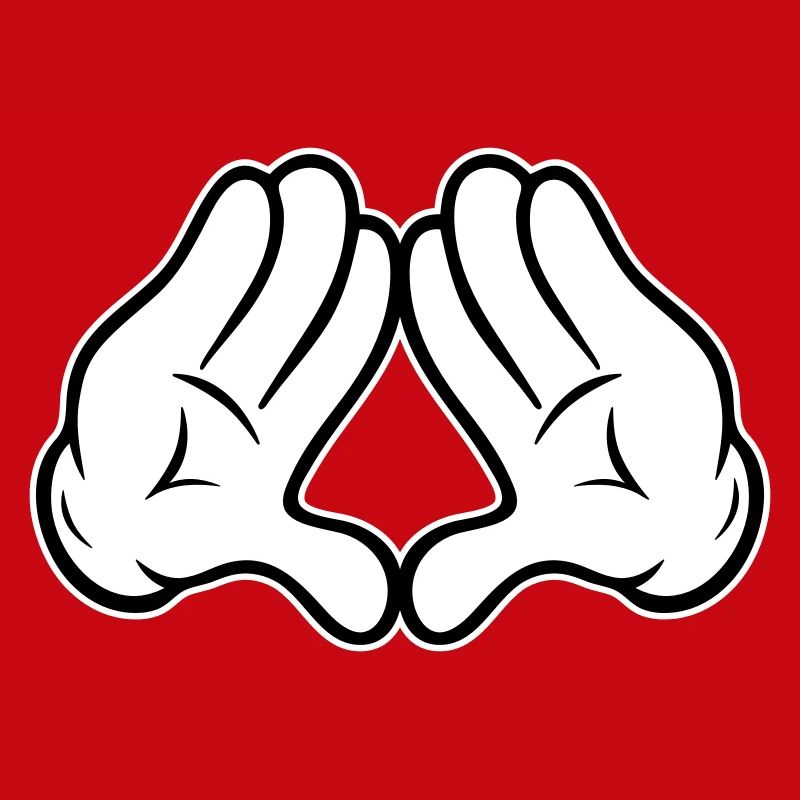 Hands Diamond Pyramid Triangle Rhombus Comic Style