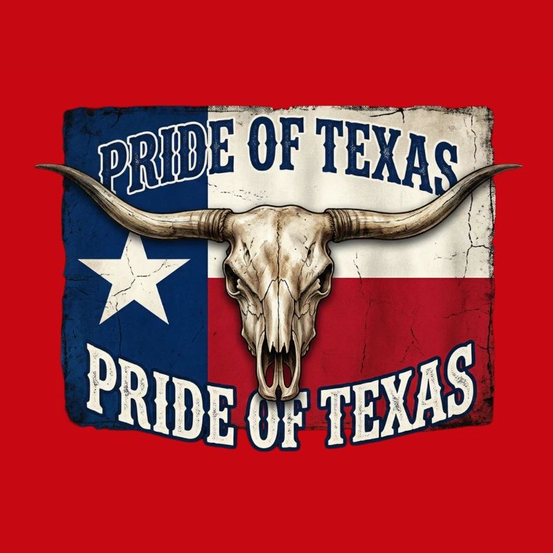 Texas Pride Hörner-Schädel