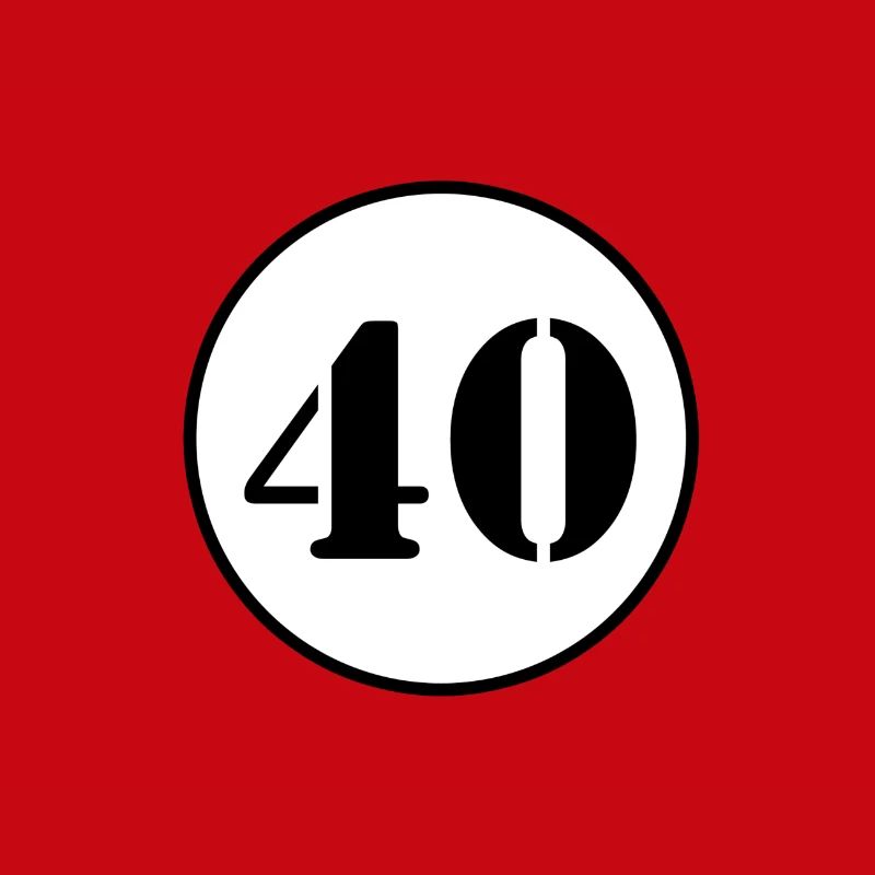 NUMMER 40 Vierzig Geburtstag Geschenk