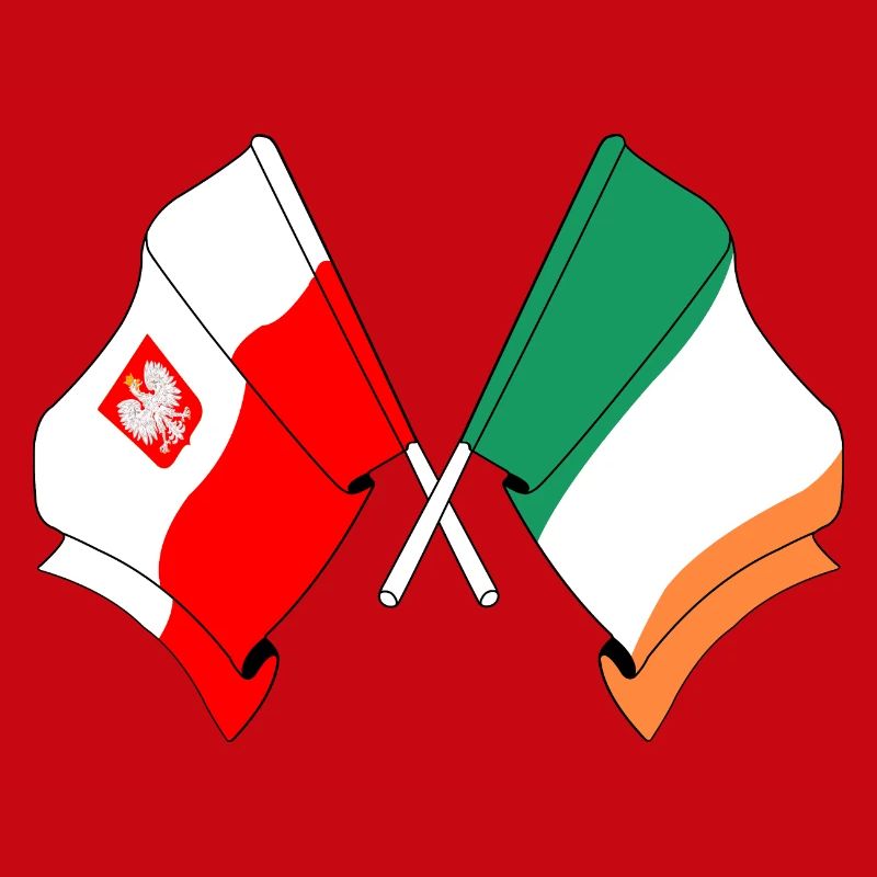Drapeau de la Pologne, drapeau de l’Irlande