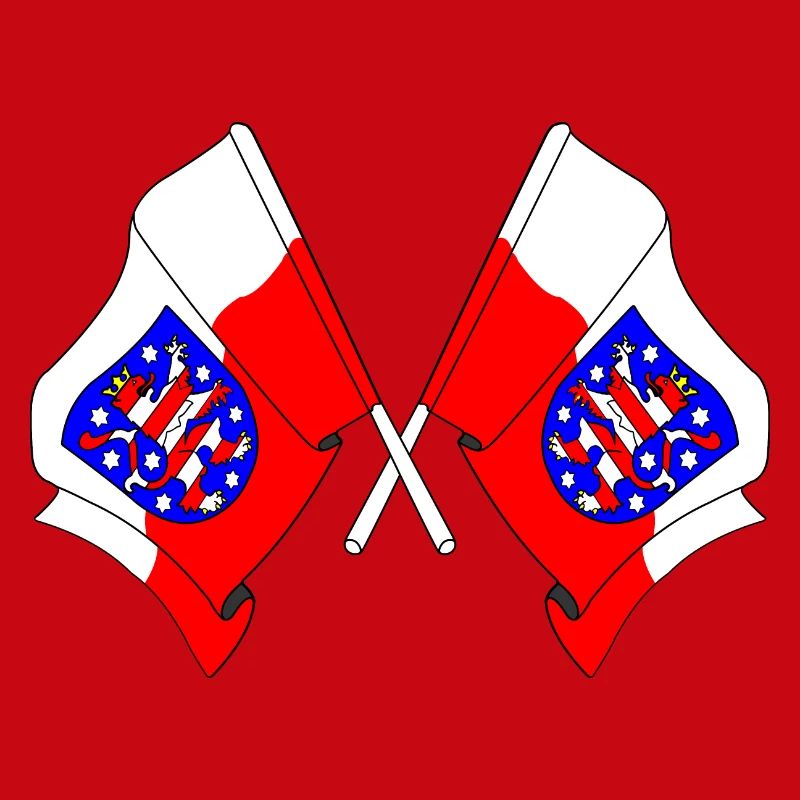 Two flags crossed Thuringia
