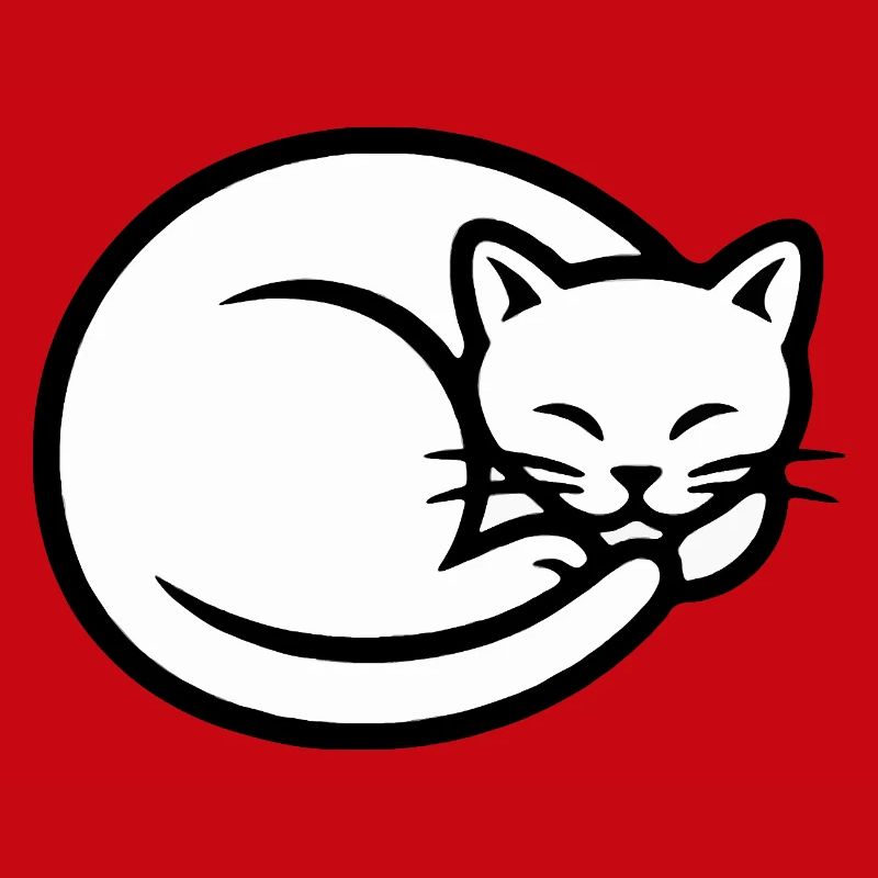 Schläfrige Katzensilhouette