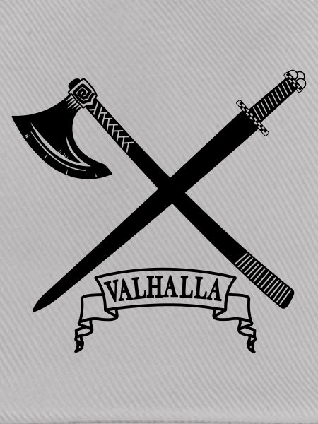 Walhalla mit Axt und Schwert